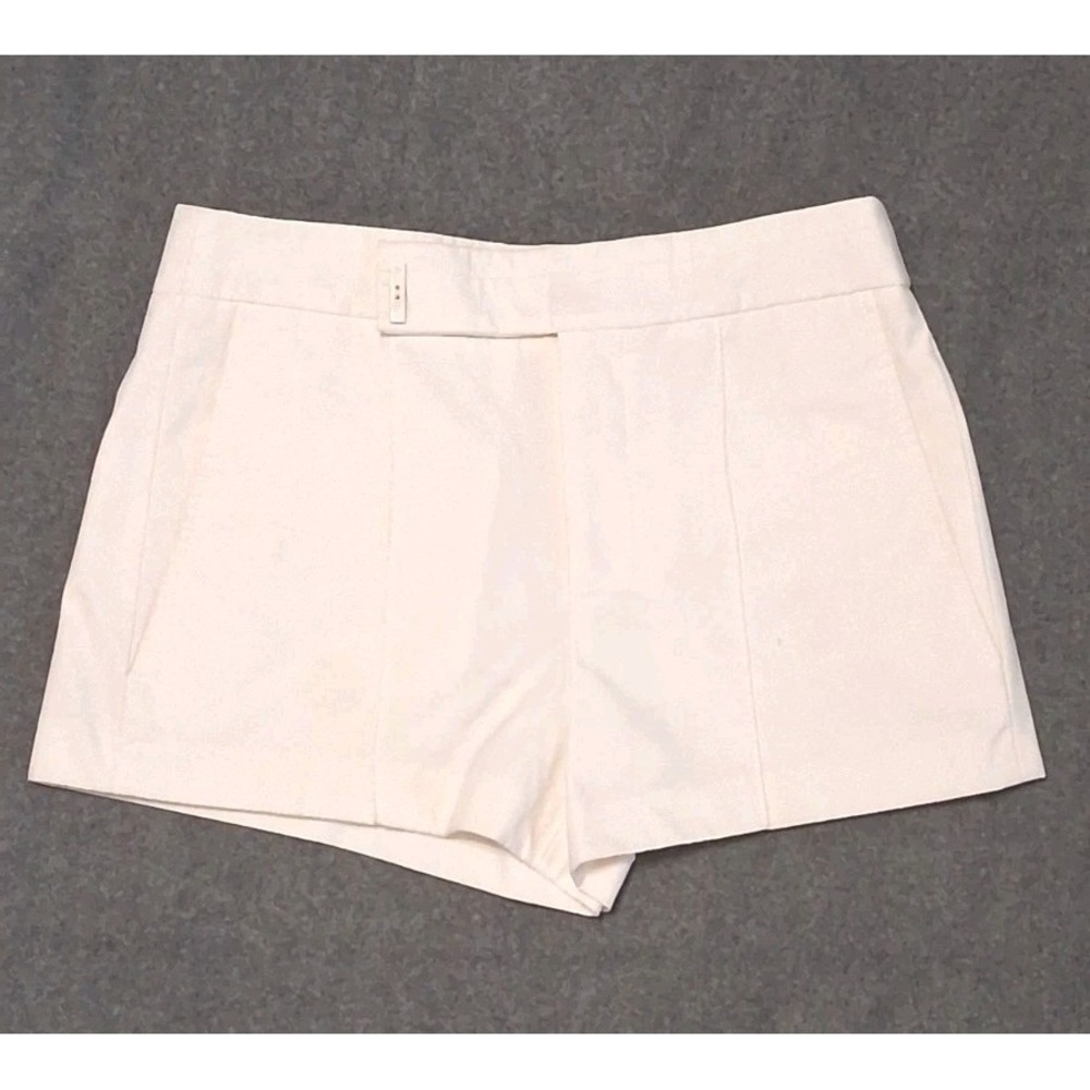 Helmut Lang Tailored Shorts Off White Eggshell Ivory Beige Cream Woman Size 0
